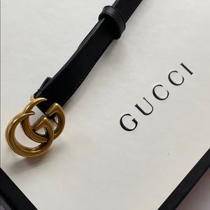 Gucci double G leather belt - 32 100% authentic